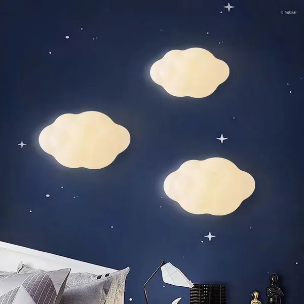 Lampada da parete Homhi Cotton Cloud Led Camera dei bambini Decorazione domestica 3 colori luce bianco simpatico cartone animato HWL-216