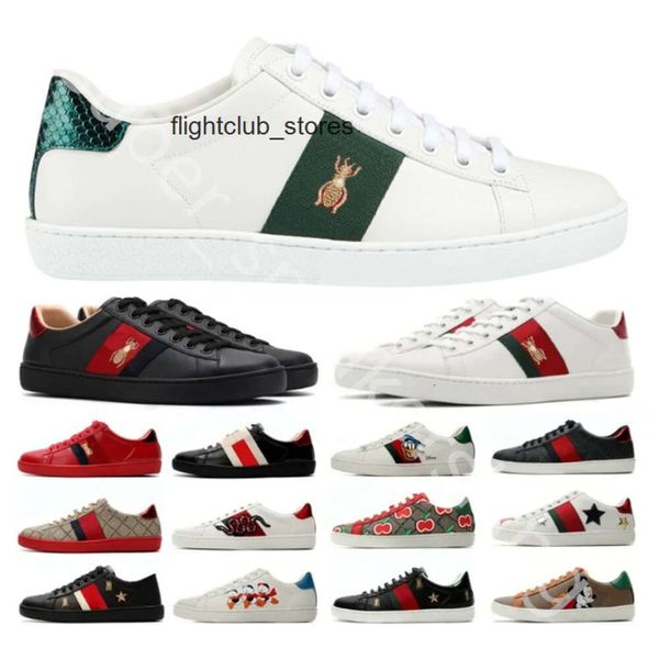 Gestickte Gglies Chaussures Tiger Herren Rot Damen Italien Paare Lässige Grüne Schuhe Streifen Designer Loafer Schlange Weiß Trainer Flache Größe Sneakers 3