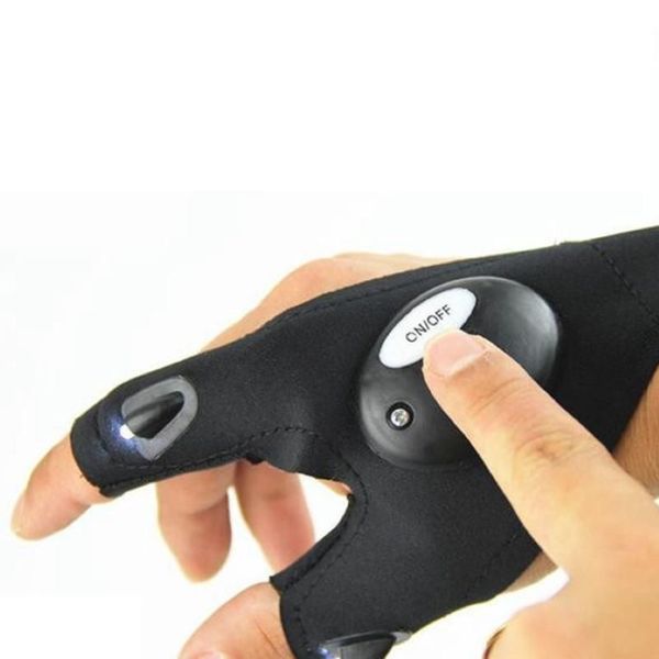 Fingerlose Handschuhe Design Männer Frauen Nacht Angelhandschuh mit LED-Licht Rettungsgeräte Outdoor Gear247v