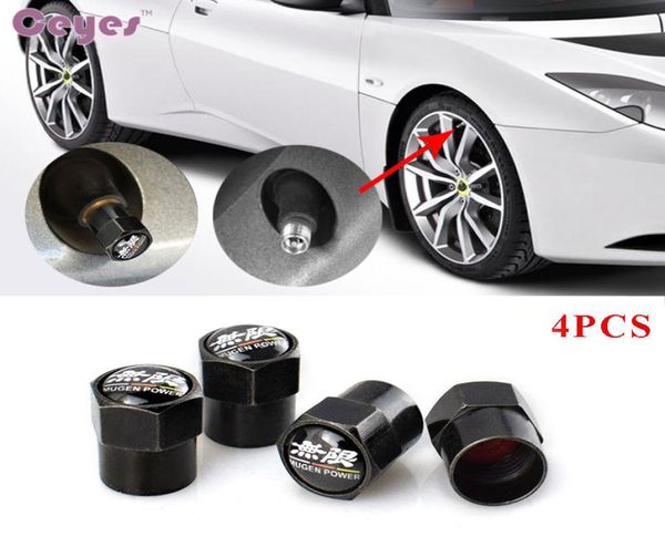 Adesivos de carro válvulas de pneu para honda civic mugen power emblema roda pneu haste tampas de ar estilo do carro 4pcslot3203984