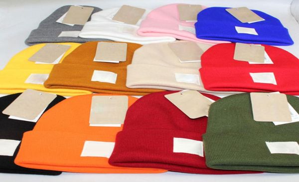 Crianças adultos gorros de inverno chapéus de malha quente gorros casuais bonés para crianças dos homens mulheres 12 cores boa qualidade 1772194