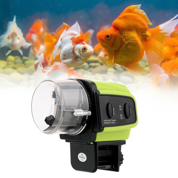 Feeder 1 PCs Automatische Fisch -Timer -Feeder -Feeder Home Aquarium Tragbare Fischfuttermittelwerkzeuge Lebensmittel Fütterung Plastik Digitalanzeige