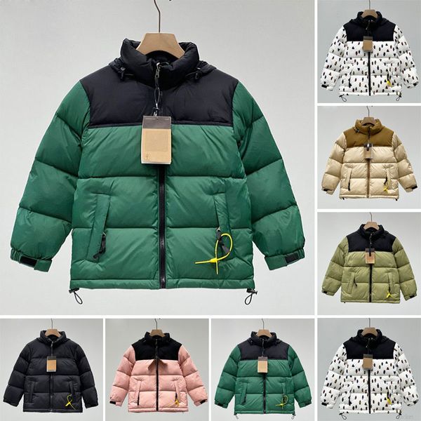 Cappotto per bambini N Down norths designer faccia invernale Giacca ragazzi ragazze giovani all'aperto Parka caldo Piumini neri Lettera Stampa Abbigliamento Capispalla Frangivento