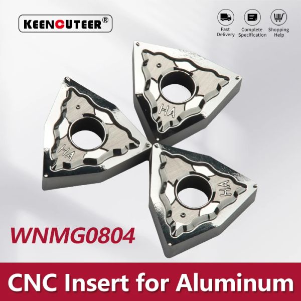 Draaigereedschap WNMG080402 WNMG080404 WNMG080408 HA H01 Hartmetalleinsatz für Aluminium MWLNR Außendrehwerkzeug Klinge Drehmaschine Teile CNC-Fräser