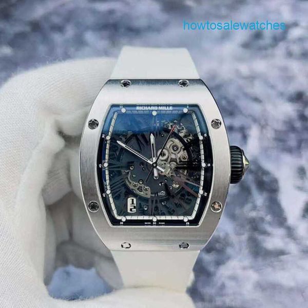 Красивые наручные часы Унисекс Наручные часы RM Watch Rm023 Полый циферблат из 18-каратной платины Материал Отображение даты