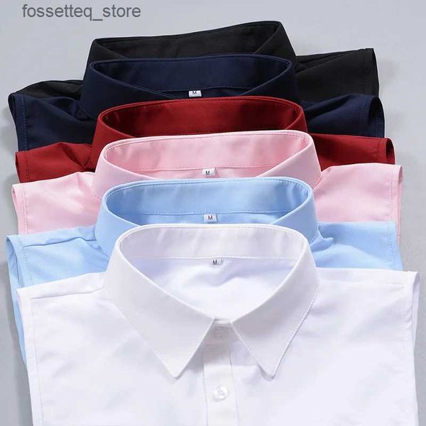 Krawatten Elegant Fake Collar Shirt Men 2023 Abnehmbarer weißer Herren-Fake-Kragen Baumwolle Falscher Kragen Männlicher Kragen Abnehmbare Kragen Nep Kraag L240313