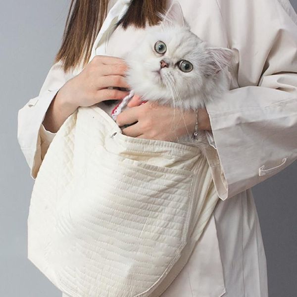 Cão assento de carro cobre gatinho portador para gatos conforto sacola artesanal pet gato ao ar livre bolsa de viagem respirável estilingue ombro pup299n