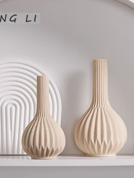 Vasi Vasi di ceramica bianca Ins semplici ornamenti di fiori secchi soggiorno arte decorazione per la casa decorazioni per la camera vasi decorativi moderni vasi decorativi moderni