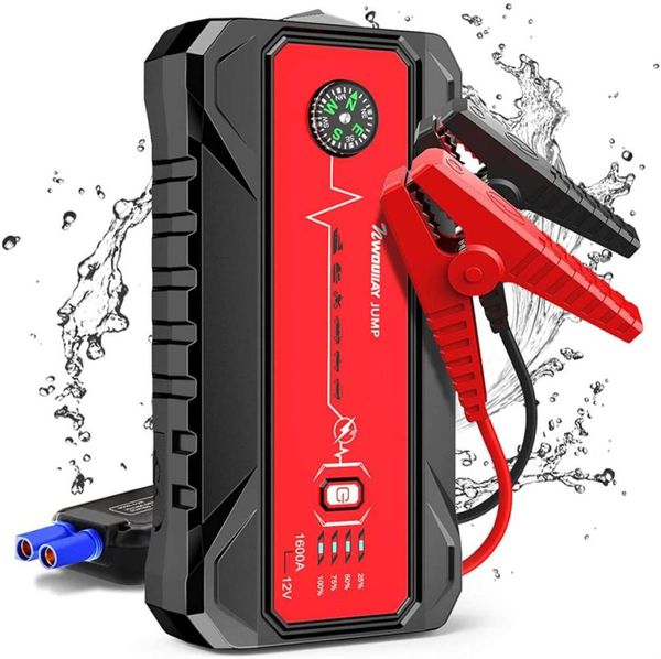 2021 Starthilfe NW200 Batterie 1600 A Spitze 20000 mAh bis zu 70 l Benzin und bis zu 65 l Dieselmotoren 12 V Auto-Booster Tragbare Stromversorgung Pa1426205