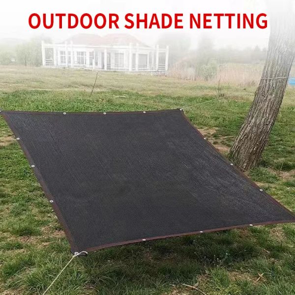 Schutzhütten Schwarzer Schatten Netting Schattenrate 70 ~ 85% Pflanzen Treibhaushause Deckung Mesh Zaun Privatsphäre Bildschirm Garten Sonne Schutz Outdoor UV -Schutz