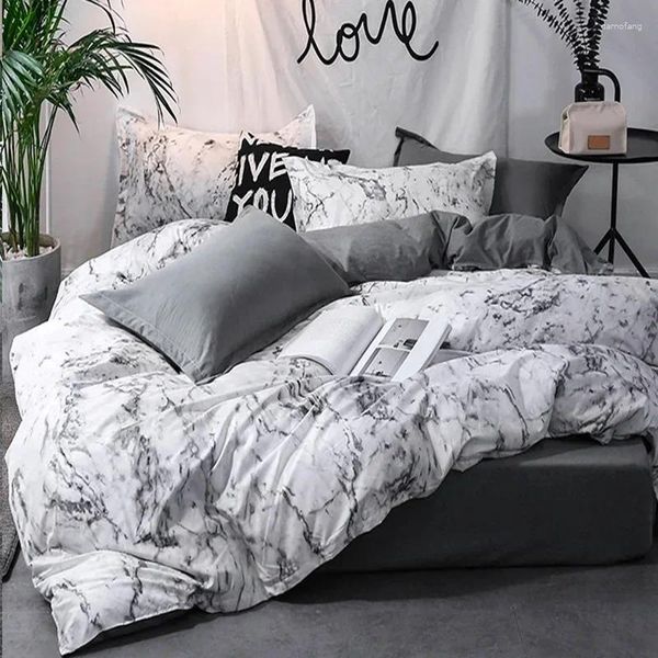 Conjuntos de cama 3 Pçs / set Conjunto de Moda Impressão 3D Decoração de Casa Menino Menina King Size Quilt Cover Fronhas