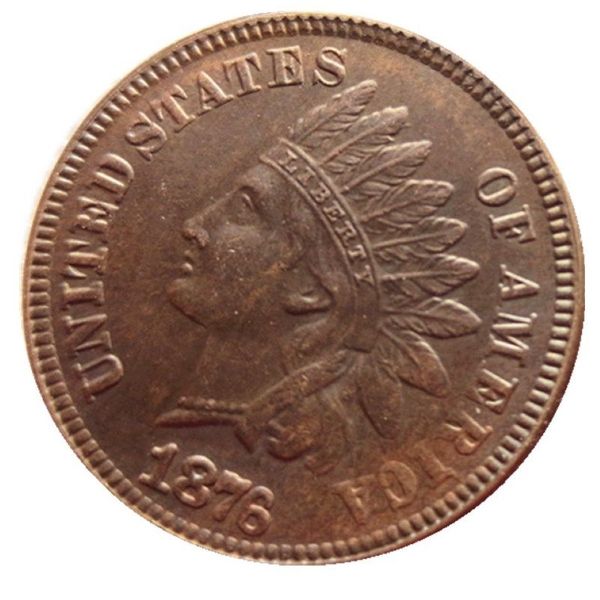 US Indian Head Cent 1876-1880% 100 bakır kopya paraları metal zanaat öldüler Üretim Fabrikası 324E