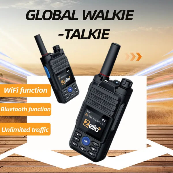 Walkie-talkie ZELLO Android POC walkie-talkie à prova d'água IP68 em todo o mundo walkie-talkie nacional rede pública móvel ao ar livre walkie-talkie