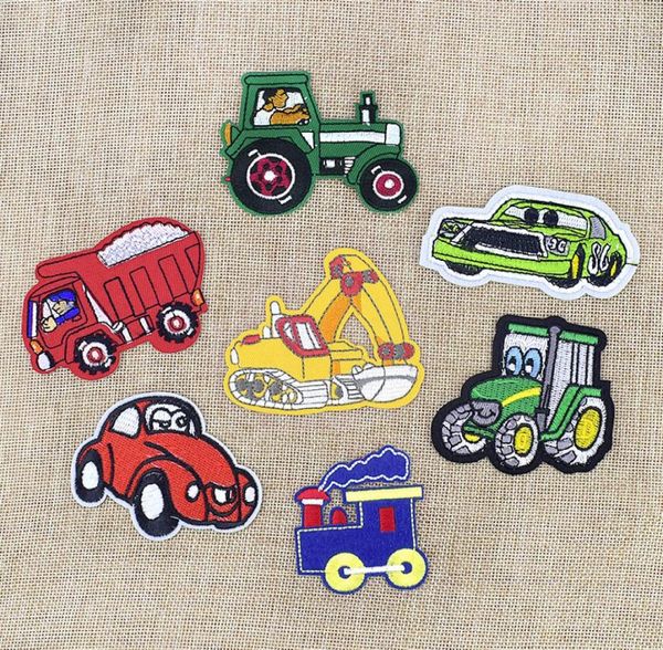 7 Stück niedliche Auto-Stickerei-Patches für Kinder, Teenager, Kleidung, Taschen, zum Aufbügeln, Fahrzeug-Stickerei-Patch für Jeans, Jacken, DIY-Geschenke für Jungen9453204