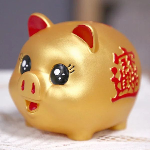 Scatole Golden Piggy Bank Saving Moneta segreta per bambini Creative Hidden Storage Money Cash Case Box Bank Decorazione per la casa