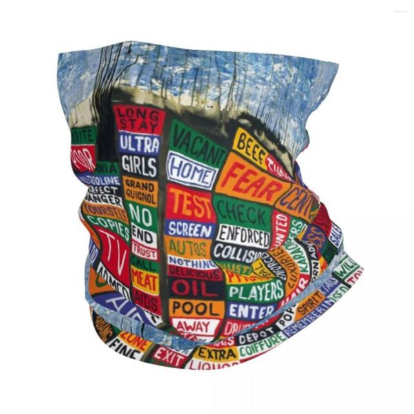 Bandanas radioheads banda britânica rádio pescoço gaiter mulheres homens uv protetor facial inverno bandana cachecol para esqui