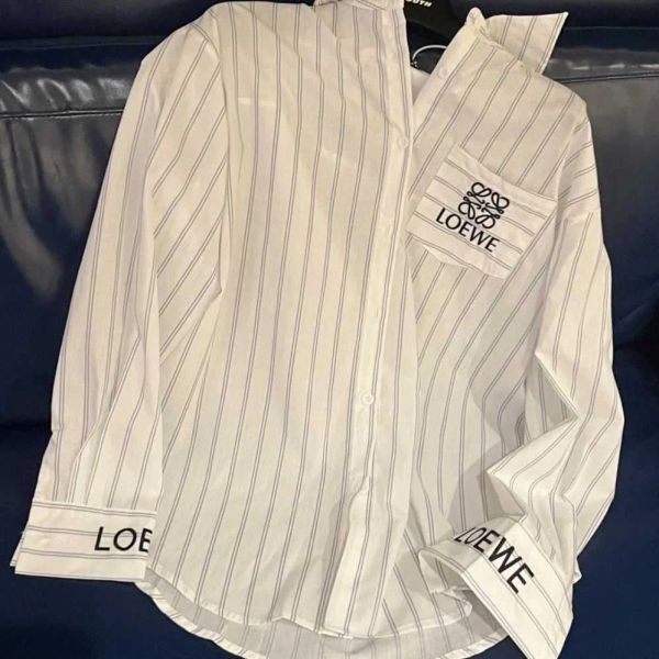 Loews Camisa listrada + conjunto de proteção solar manga curta cinza cimento Camisa com ar condicionado