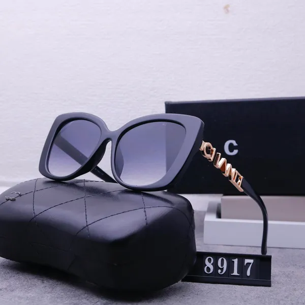 Marken-Sonnenbrille, Designer-Sonnenbrille, hochwertige Luxus-Sonnenbrille für Damen, Brillanz, Buchstabe, UV400, Design, Reise-Strang-Sonnenbrille, Geschenkbox, 5 Modelle, sehr schön