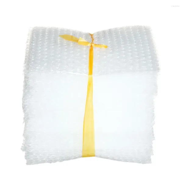 Sacos de armazenamento 50 pcs PE Clear Double Film Amortecimento Cobre Embalagem de Espuma Saco de Bolha Branco Pacote à Prova de Choque Envoltório Protetor