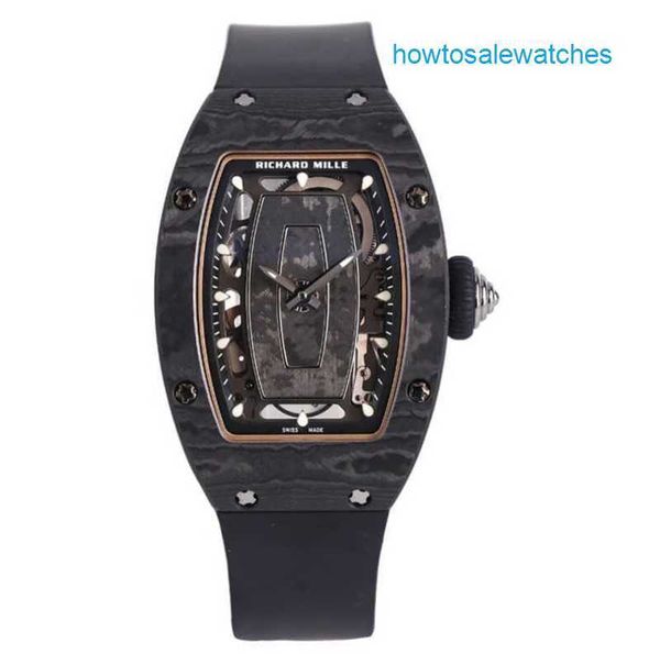 Relógio automático rm marca relógio série RM07-01 fibra de carbono titânio metal moda un25