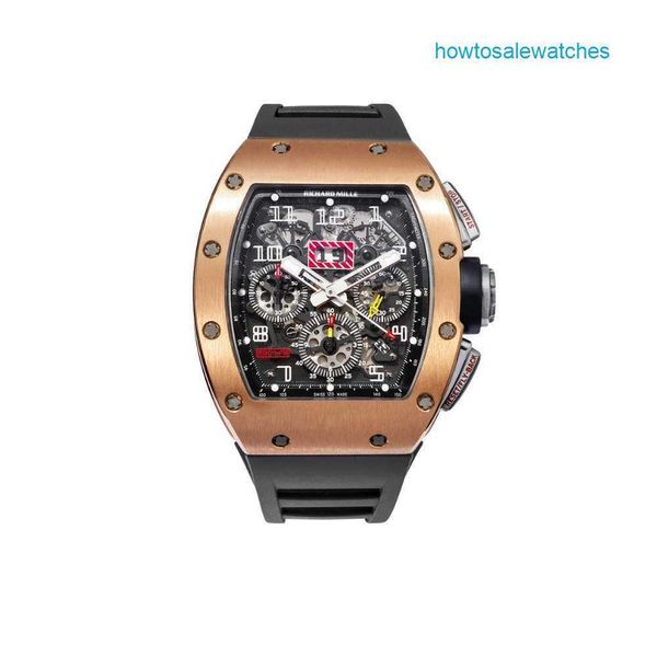 Автоматические часы RM Watch Brand Watch RM011-FM Felipe Massa Time Code Розовое золото Мужские наручные часы RM011 DK