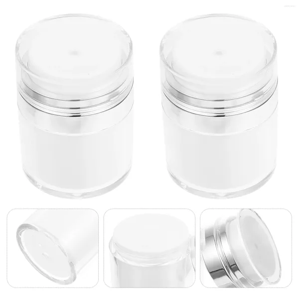 Garrafas de armazenamento 2 Pcs Garrafa de Creme para os Olhos Recipientes de Cuidados com a Pele Loção de Viagem Skincaree Cosméticos Acrílico Sub Pacote