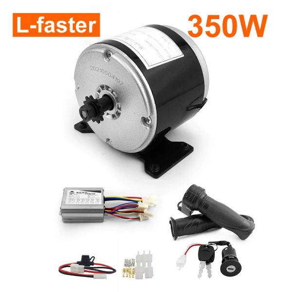 Onderdelen 24V36V 350W Mini Mini Scooter Motor de acionamento de acionamento com aceleração da alça e chave de trava de energia para Ebike de 8 polegadas