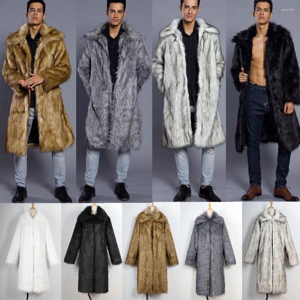 Мужские куртки 2024, мужское пальто из искусственного меха, северная зимняя верхняя одежда из искусственного меха, ветровка, мужская парка в стиле панк, теплые пальто