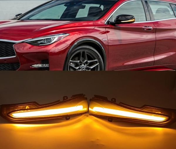 1 paar Für Infiniti Q30 Q50 Q60 Q70 QX30 QX50 QX60 QX70 Dynamische Blinker LED Seite Spiegel Anzeige Sequentielle licht4120087