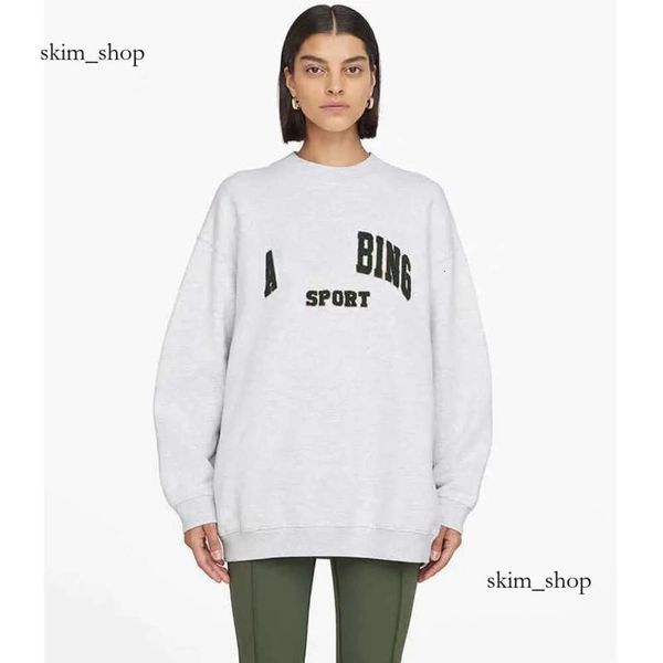 Kadınlar Bing Sweatshirt Tasarımcısı Klasik Mektup Metter Metro Metter Metter Metin Boyun Süveteri Uzun Pullover Kollu Hoodie High Nakış Nitit 140