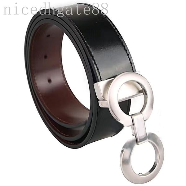 Herren-Ledergürtel, beliebt, schwarze Cinto-Kleider, Anzüge, Accessoires, formelle Party, Designer-Gürtel für Damen, breite 3,5 cm versilberte Schnalle, modischer Gürtel in verschiedenen Größen GA04 I4