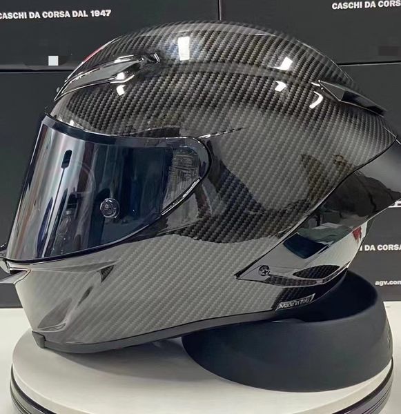 Integraler Motorradhelm Pista GP RR 70 Jubiläum, glänzendes schwarzes Antibeschlag-Visier, Mann, Reiten, Auto, Motocross-Rennmotorradhelm