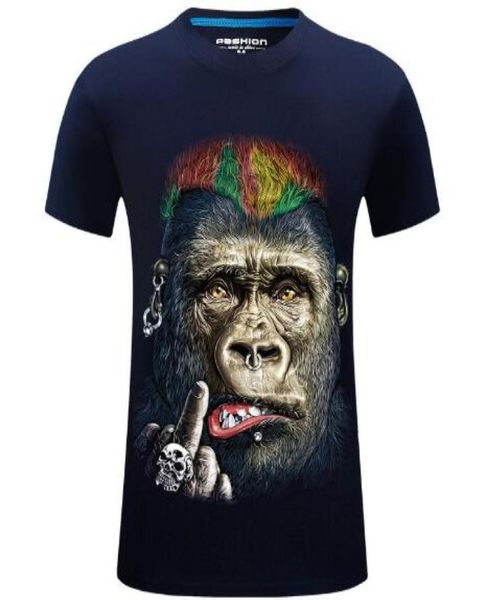 2018 nuovi modelli di esplosione 3D a maniche corte da uomo039s Tshirt stereo personalità prepotente girocollo Tshirt ha XL faccia grande 4976523