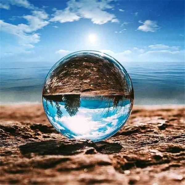 Artes e Ofícios Navio dos EUA 200mm Raro Claro Asiático Quartz Feng Shui Bola Bola de Cristal Esfera Moda Decoração de Casa Boa Sorte 2107282640