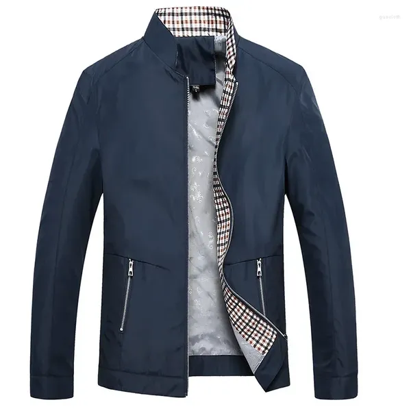 Männer Jacken 2024 Herbst/Winter Verdickte Jacke Mittleren Alters Lose Stehkragen Mantel Business Casual Wear