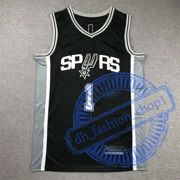 Jerseys de basquete San Antonio''spurs''men Youth Victor Wembanyama Draft Pick NO.1 Jersey 2023 Branco Preto Verde Jersey 800