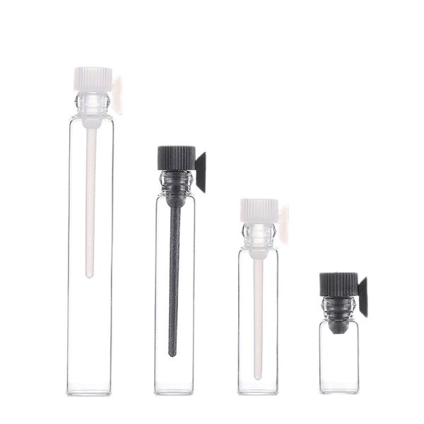 0,5 ml, 1 ml, 2 ml, 3 ml, modisches Parfüm, kleine Flaschen, Glasfläschchen mit Teststäbchen, Mini-Parfüm-Probenfläschchen, Glastest, leere nachfüllbare Flaschen