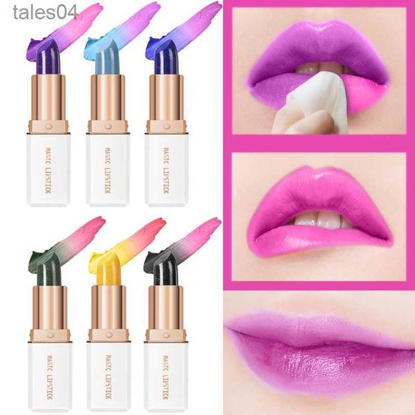 Lippenstift, 6 Farben, magischer Lippenstift, Temperatur, Farbwechsel, Lippenstift, Glanz, feuchtigkeitsspendend, langlebig, wasserdicht, Kristallgelee-Lippenbalsam, 240313