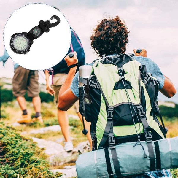 Relógios de bolso relógio esportivo mochila clipe pendurado montanhismo mosquetão caminhadas carteira para homem