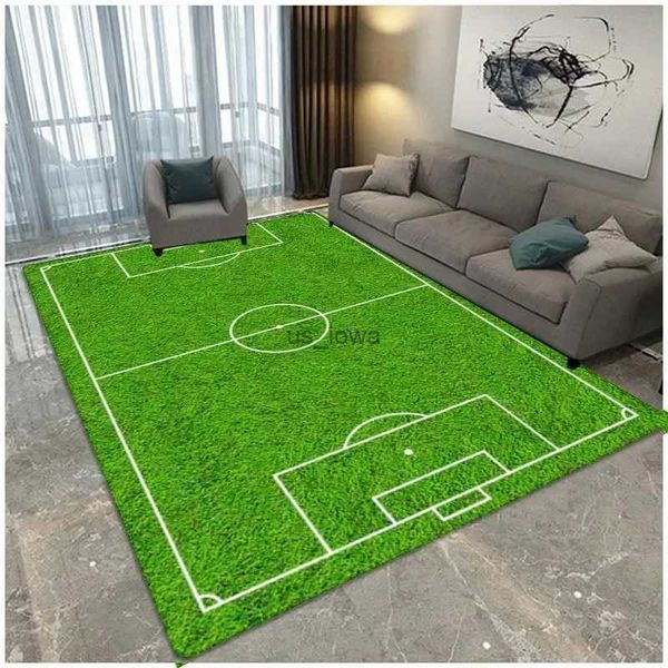 Teppiche, Fußballplatz-Muster, Teppich für Schlafzimmer, Wohnzimmer, Ballsport, Fußball, Teppich für Küche, Fußmatten, Heimdekoration, rutschfeste Bodenunterlage