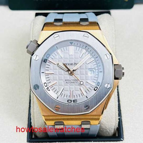 Orologio da polso AP antico Royal Oak Offshore Series Orologio da uomo Diametro 42 mm Orologio meccanico automatico di precisione in acciaio gomma Moda casual maschile 15711O