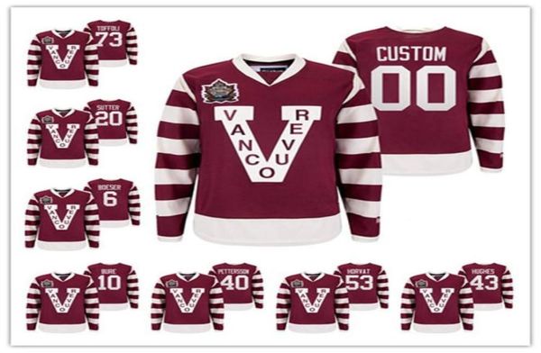 Maglia da hockey Vancouver Canucks 33 HSedin Millionaires Heritage Classic Borgogna Bo Horvat Quinn Hughes Elias Pettersson Vintage 2228457