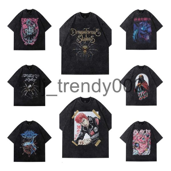 24ss Nuovo Designer TKPA American Y2K High Street Panther Stampa Vecchia T-shirt a maniche corte per uomo e donna Hiphop Coppia Mezza manica Tee dh