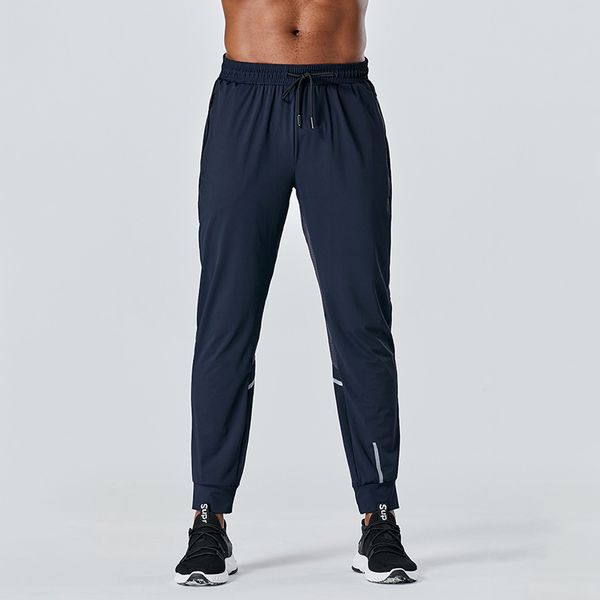 Calças esportivas masculinas calças de seda gelo ultra-finas de secagem rápida soltas leggings casuais verão calças com ar condicionado