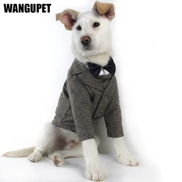 WANGUPET Sacco Completo Cappotto e Gilet di Lana Vestiti per Cani Abiti per Feste di Matrimonio per Cani di Piccola Taglia e Gatti Vestiti per Animali Cappotto per Cani Costume per Animali Domestici 240305