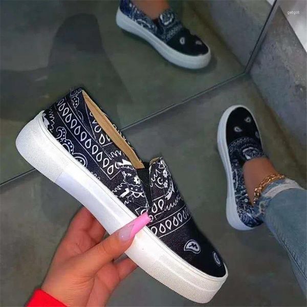 Sapatos casuais femininos lona mocassins plataforma plana pele de cobra colorido senhoras deslizamento em feminino graffiti moda sapato mulher 2024