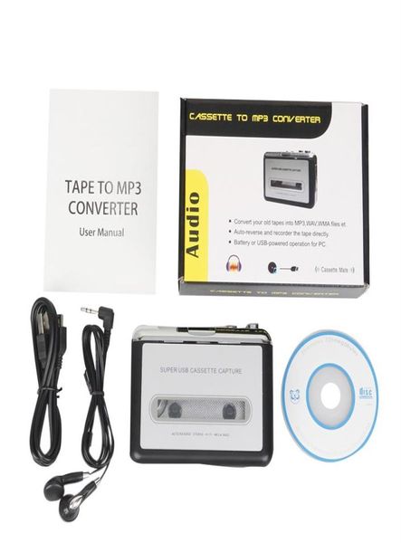 Captura de cassete de deck MP3 portátil para fitas USBS PC Super MP3 Music Player Conversor de áudio Gravadores Players247d1986470
