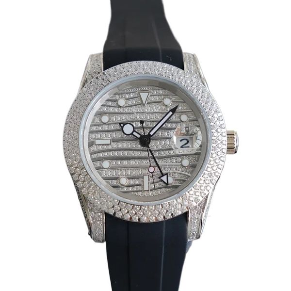 Relógio masculino 40mm relógio mecânico automático 904l pulseira de aço inoxidável pulseira de borracha relógio de luxo feminino high-end qualidade de vida à prova d' água sb068 c4