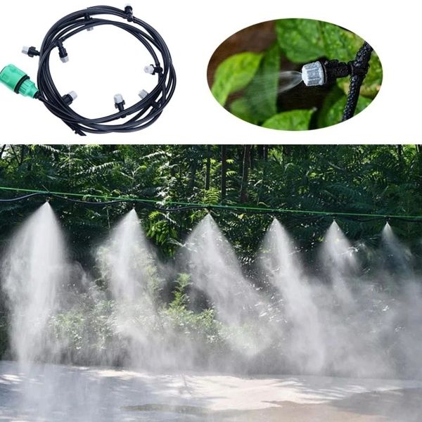 Irrigatori 1 set Nuova irrigazione 10 Metri 10 Irrigatore Sistema di irrigazione Sistema di spruzzatura agricola da giardino Sistema di raffreddamento idratante