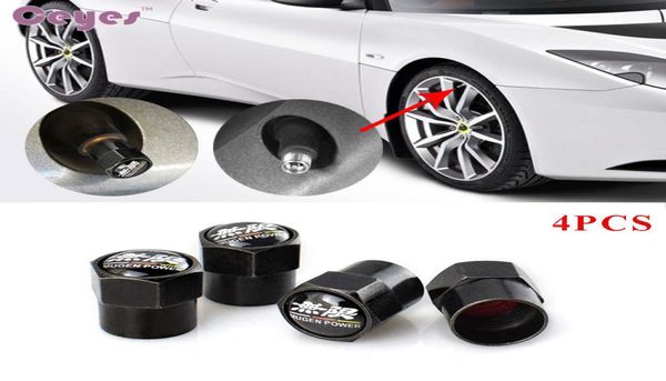 Adesivos de carro válvulas de pneu para honda civic mugen power emblema roda pneu haste tampas de ar estilo do carro 4pcslot4984754